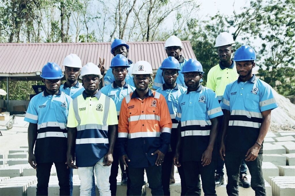 The Quasi Construction Works team at the production yard