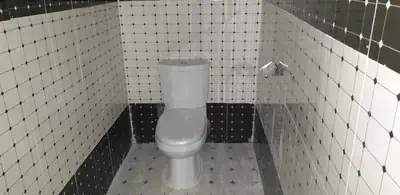 Akroso Male & Female Ward - tiled sanitary fittings