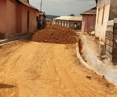 Bonkagyei - completed road formation and drainage