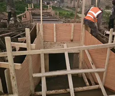 Culvert at Mallam Abotare - formwork and reinforcement