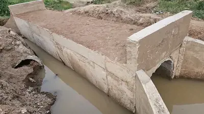 Culvert at Mallam Abotare - completed box culvert
