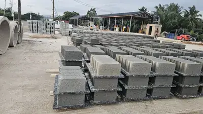 Drainage channels ready for collection