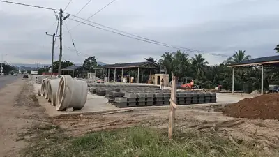 Production yard - pipes, kerbs and channels