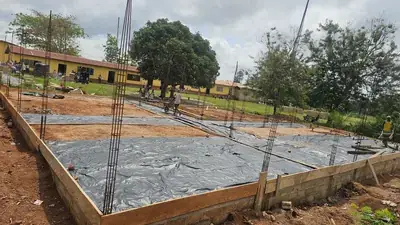 Akim Oda SDA KG - ground floor slab cast